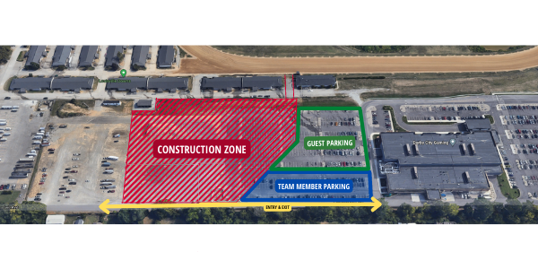 Derby City Gaming Poplar Level Parking map